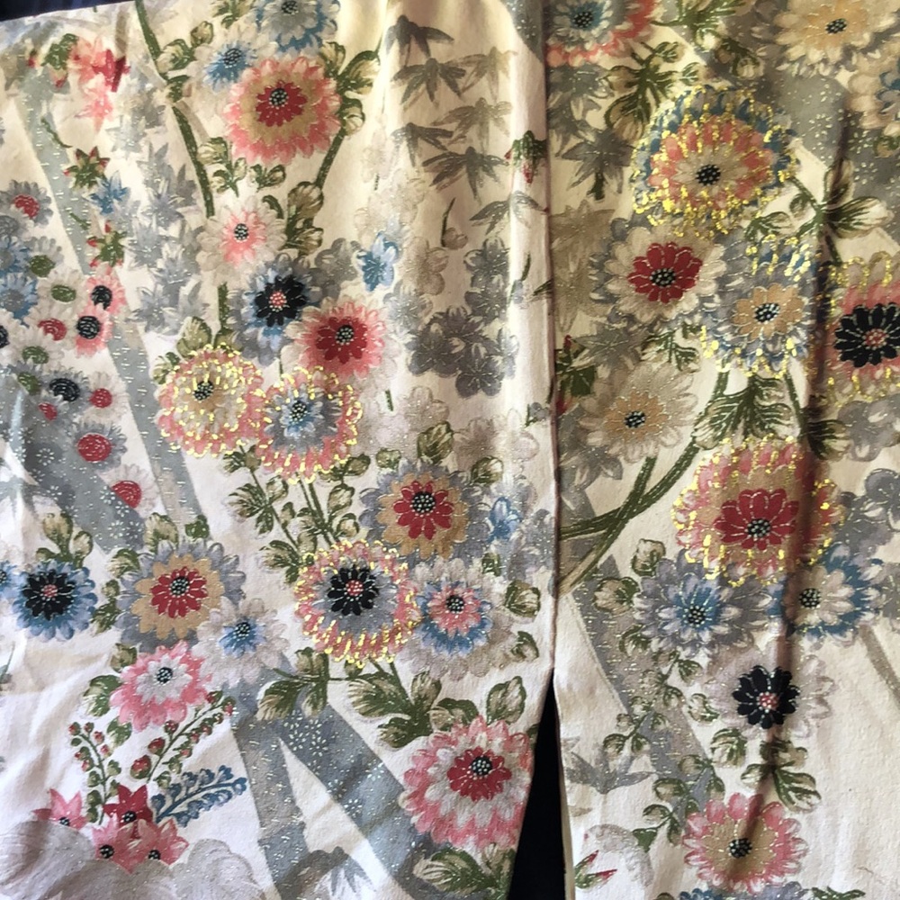 Vintage floral lightweight silk kimono - Picture 3 of 5